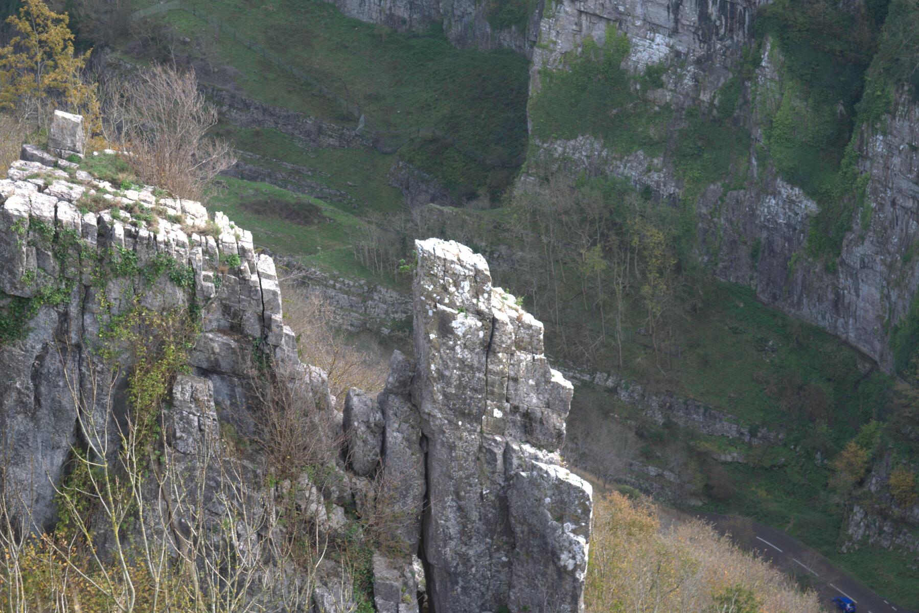 Looking down from the
						  top of the Gorge.